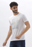 Color Hunt Men's Cotton White Half Sleeve Printed Regular Tshirt - Colorhunt