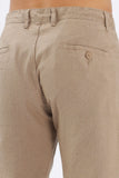 Color Hunt Men's Brown Full Length Tappered Fit Linen Trouser - Colorhunt