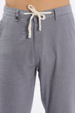 Color Hunt Men's Dark Grey Full Length Tappered Fit Linen Trouser - Colorhunt