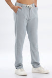 Color Hunt Men's Sky Blue Full Length Tappered Fit Linen Trouser - Colorhunt