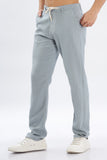 Color Hunt Men's Light Blue Full Length Tappered Fit Linen Trouser