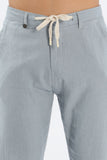 Color Hunt Men's Light Blue Full Length Tappered Fit Linen Trouser - Colorhunt