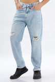 Color Hunt Men's Light Blue Full Regular Fit Jeans - Colorhunt