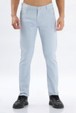 Color Hunt Men's Light Blue Ankle Length Tappered Fit Trouser - Colorhunt