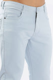 Color Hunt Men's Light Blue Ankle Length Tappered Fit Trouser - Colorhunt