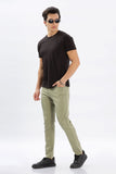 Color Hunt Men's Olive Green Ankle Length Tappered Fit Trouser - Colorhunt