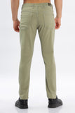 Color Hunt Men's Olive Green Ankle Length Tappered Fit Trouser