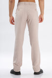 Color Hunt Men's Light Pink Full Length Tappered Fit Linen Trouser