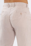 Color Hunt Men's Light Pink Full Length Tappered Fit Linen Trouser - Colorhunt