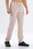 Color Hunt Men's Light Pink Full Length Tappered Fit Linen Trouser