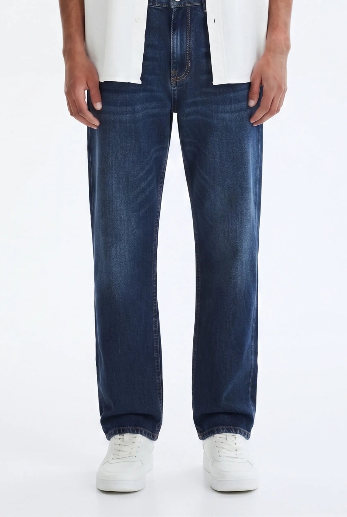 Color Hunt Men's Straight Fit Dark Blue Jeans