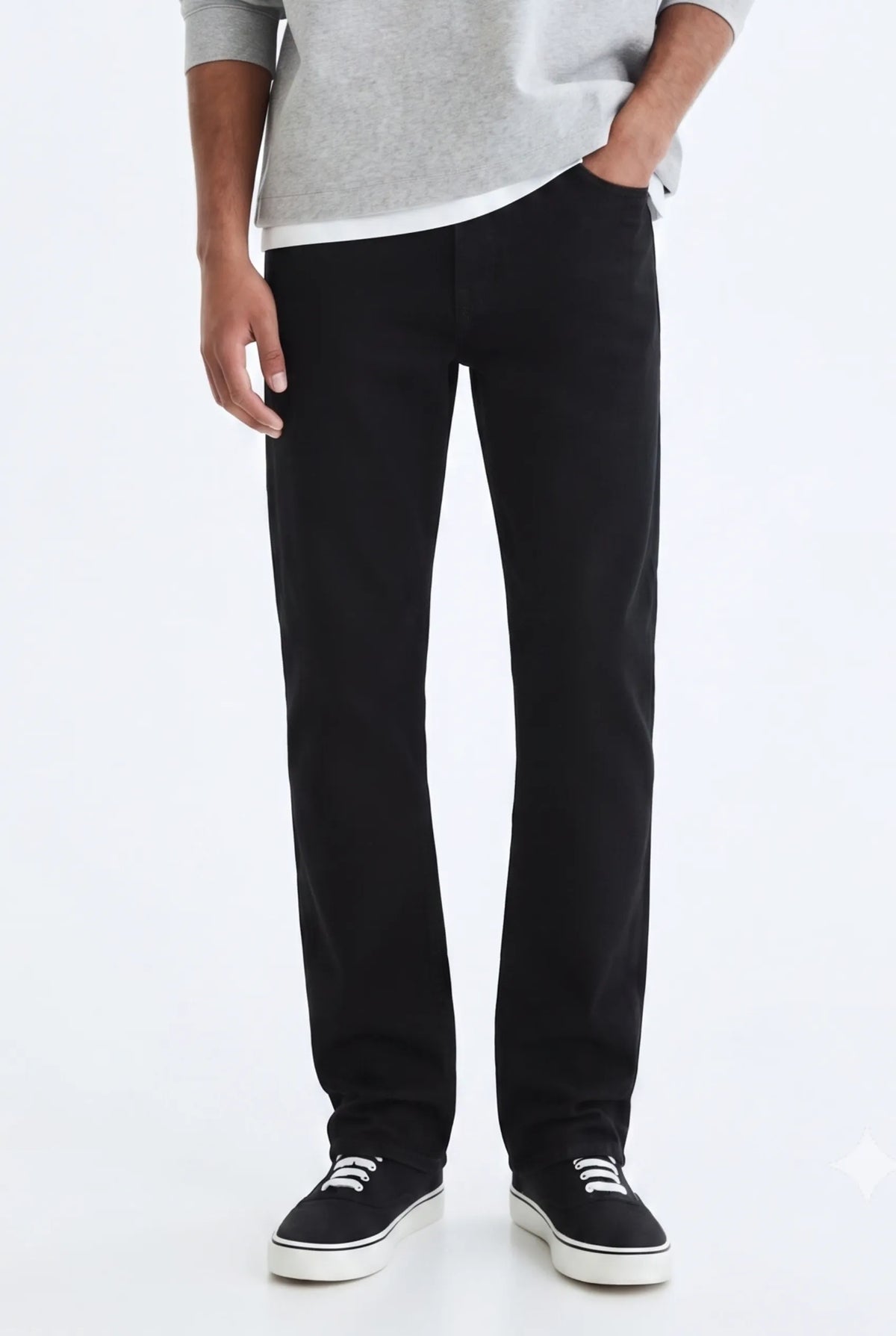Color Hunt Men's Straight Fit Black Jeans