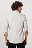 Color Hunt Men's Light Grey Full Sleeve Cotton Shirt