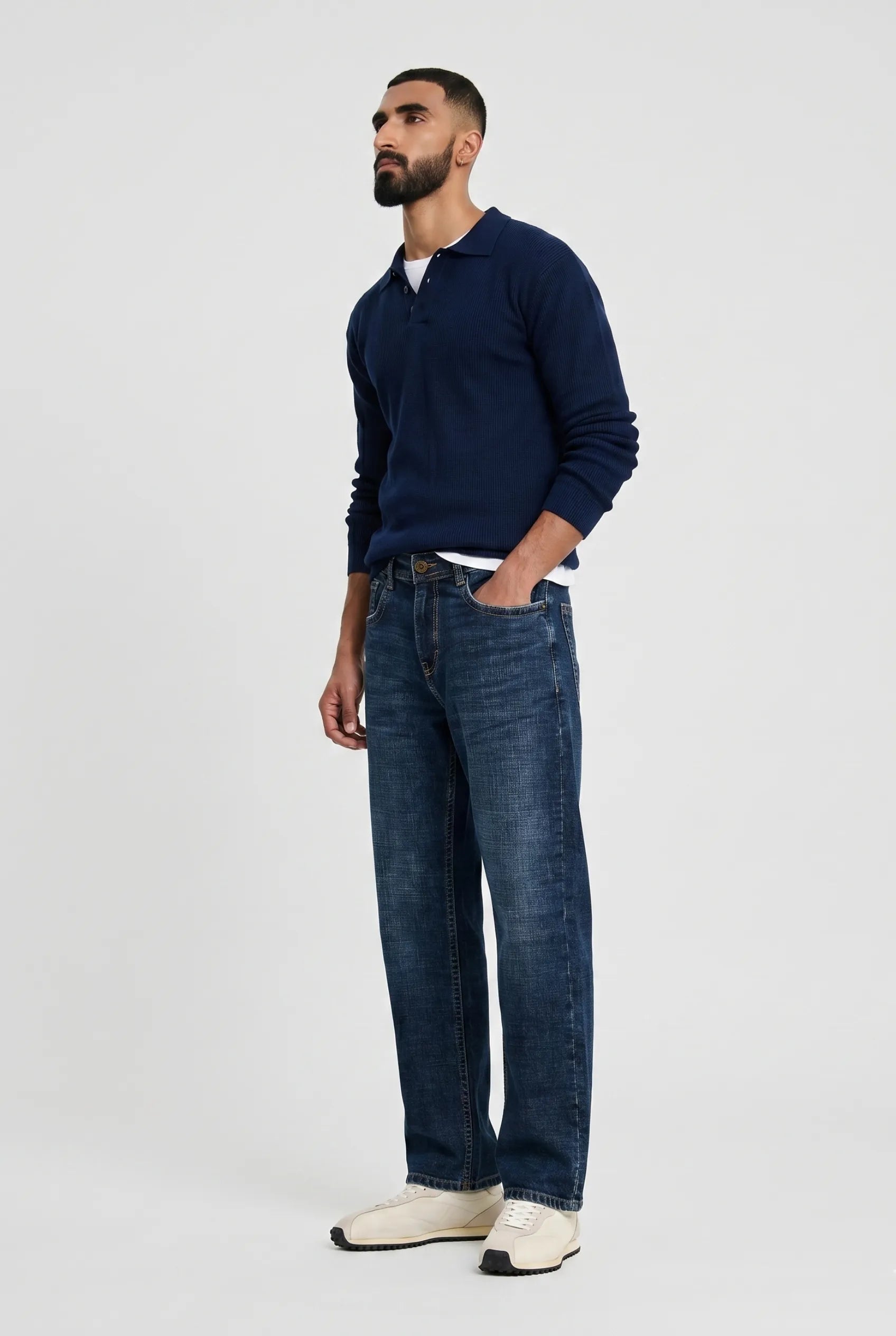 Color Hunt Men's Classic Blue Straight Fit Jeans