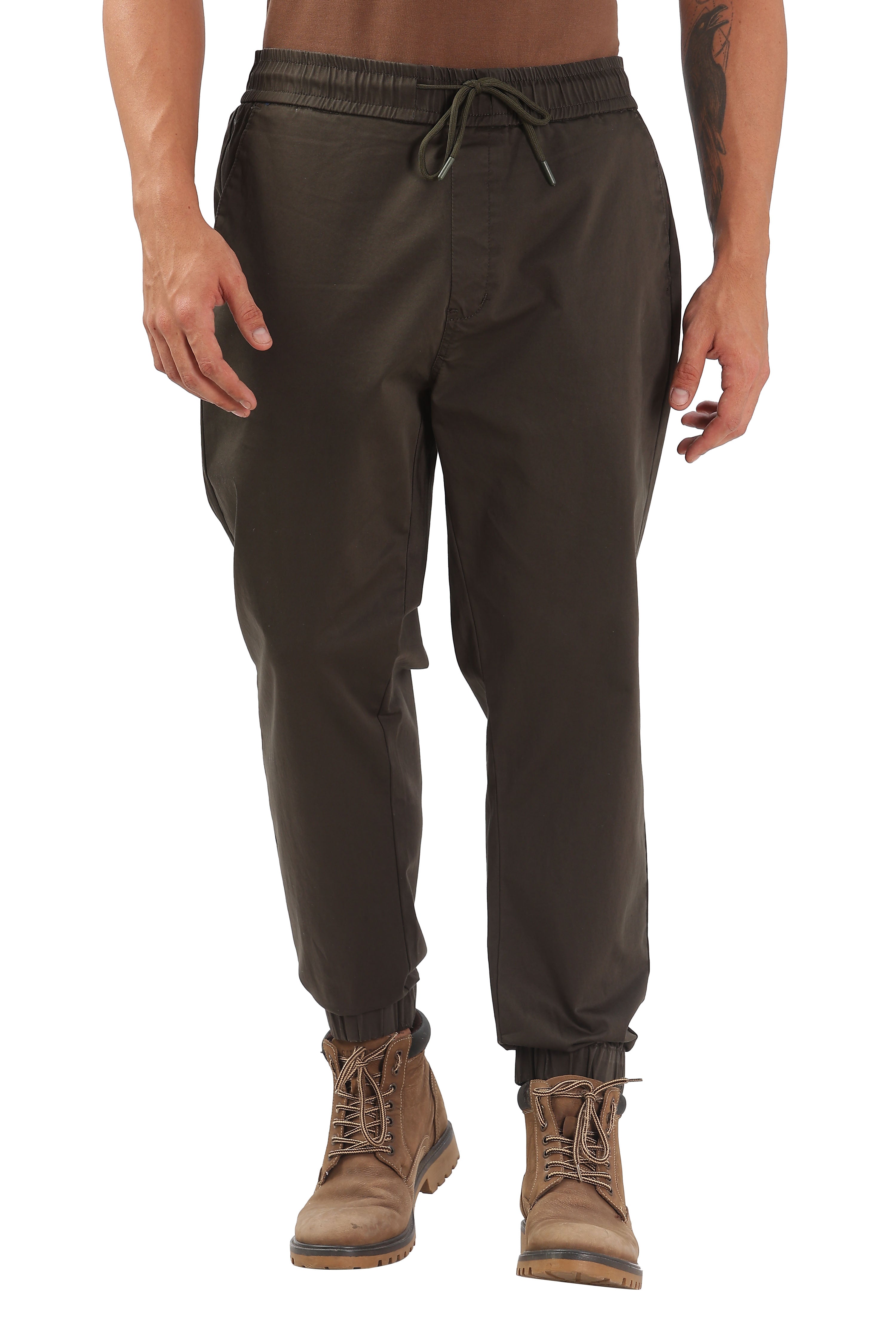 Color Hunt Men's Brown Full Length Future Fit Cargo Joggers - Colorhunt