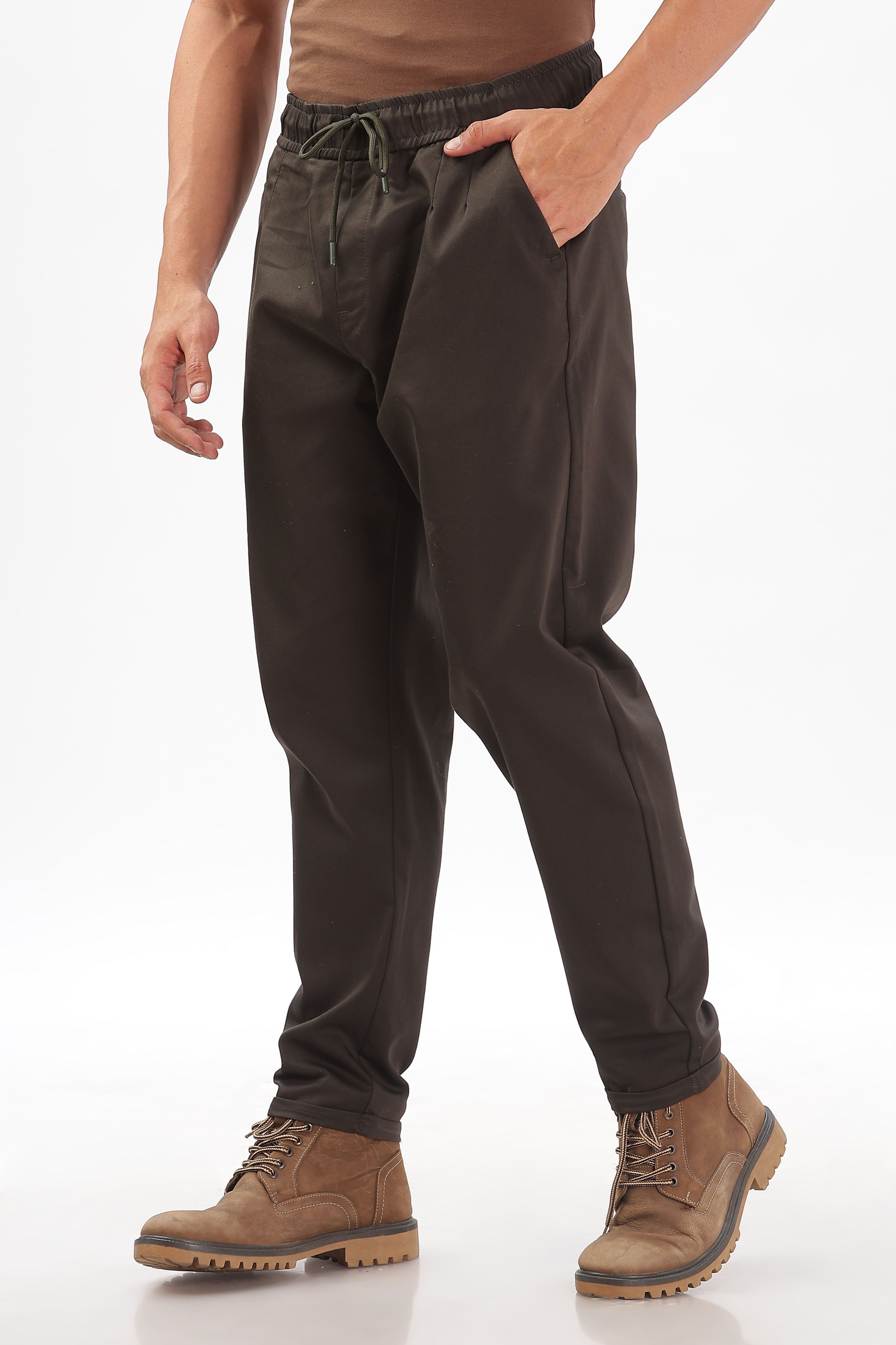 Color Hunt Men's Black Full Length Future Fit Cargo Joggers - Colorhunt