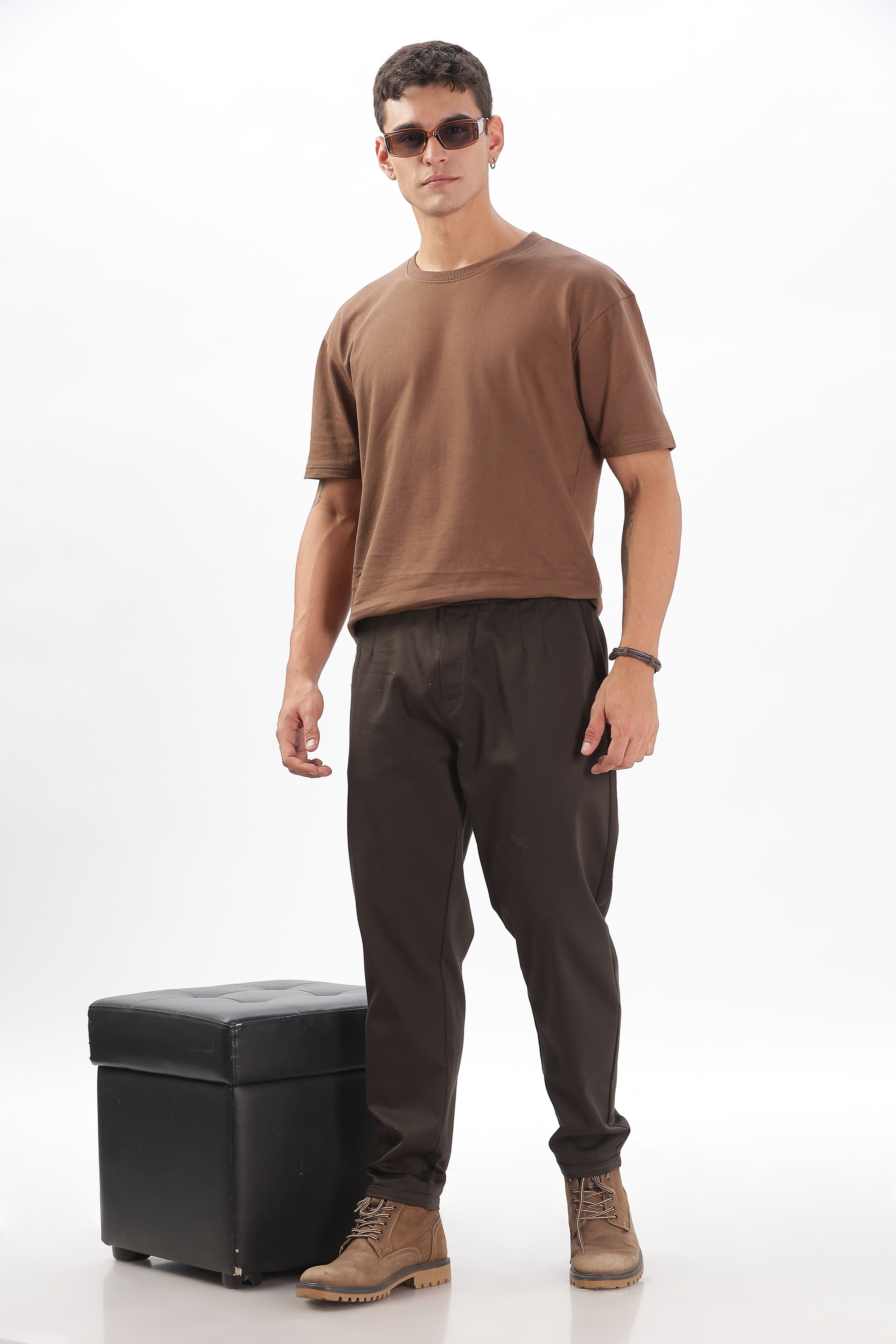 Color Hunt Men's Black Full Length Future Fit Cargo Joggers - Colorhunt