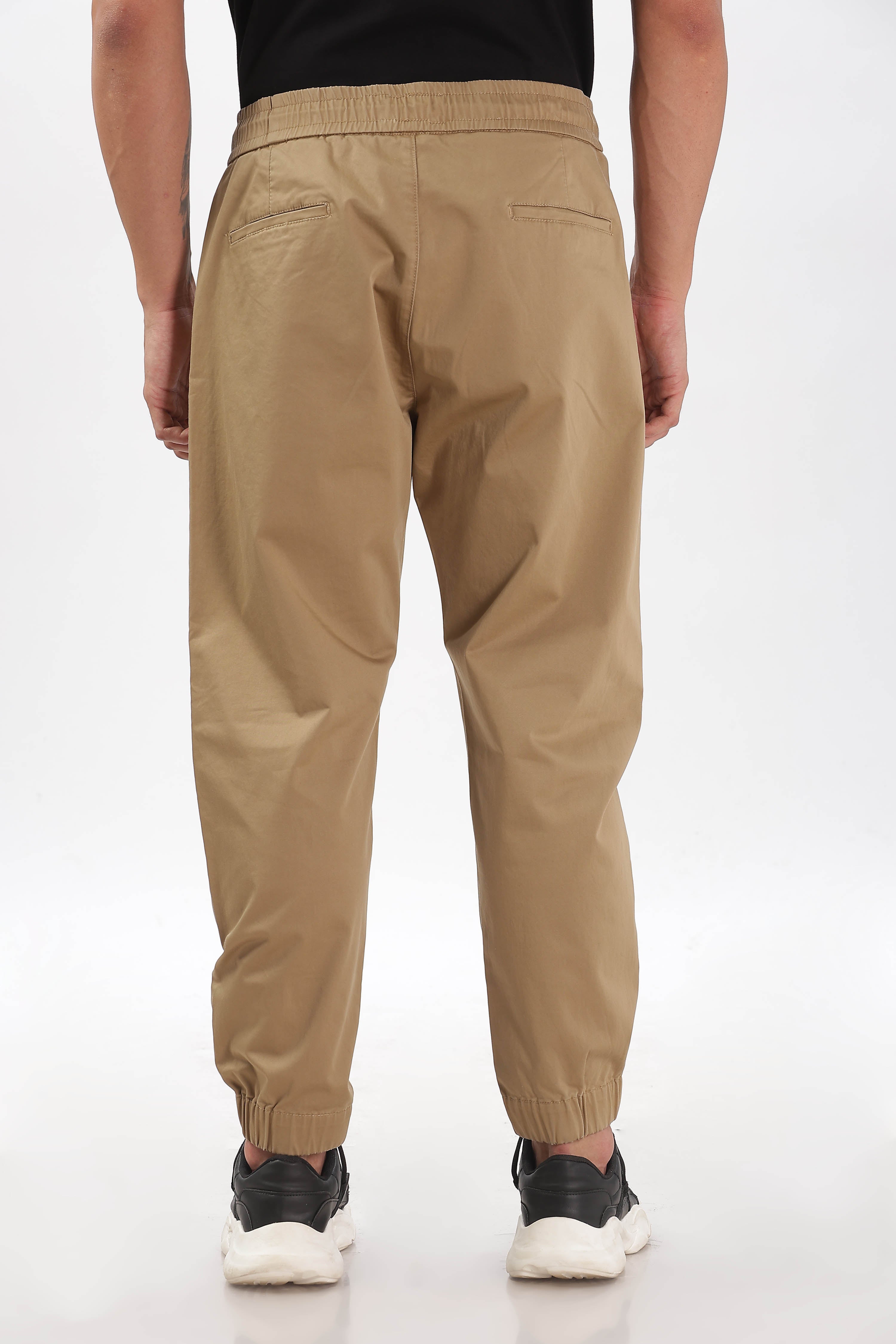 Color Hunt Men's Beige Full Length Future Fit Cargo Joggers - Colorhunt