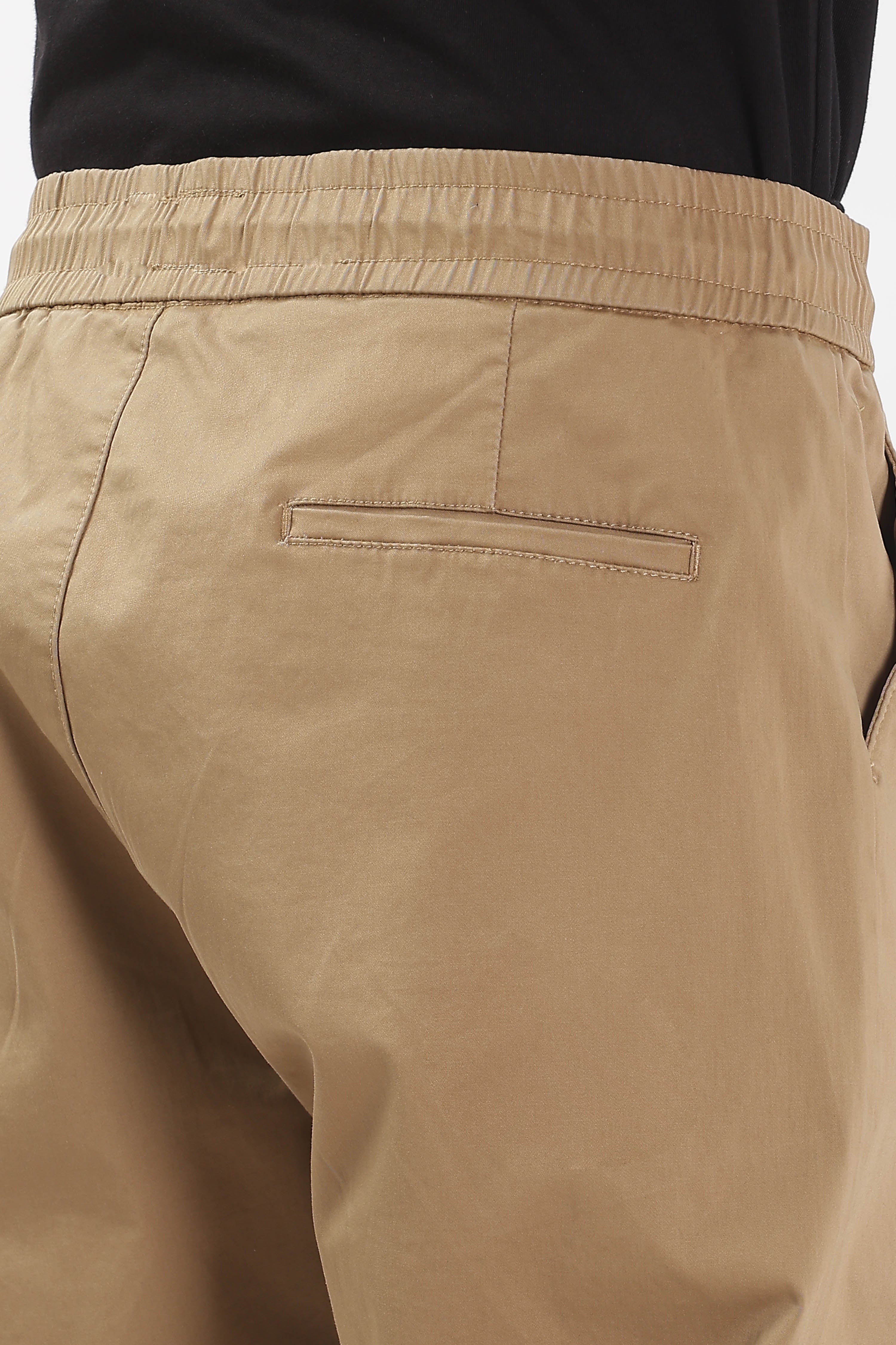 Color Hunt Men's Beige Full Length Future Fit Cargo Joggers - Colorhunt