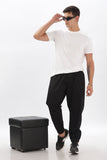 Color Hunt Men's Black Full Length Future Fit Cargo Joggers - Colorhunt