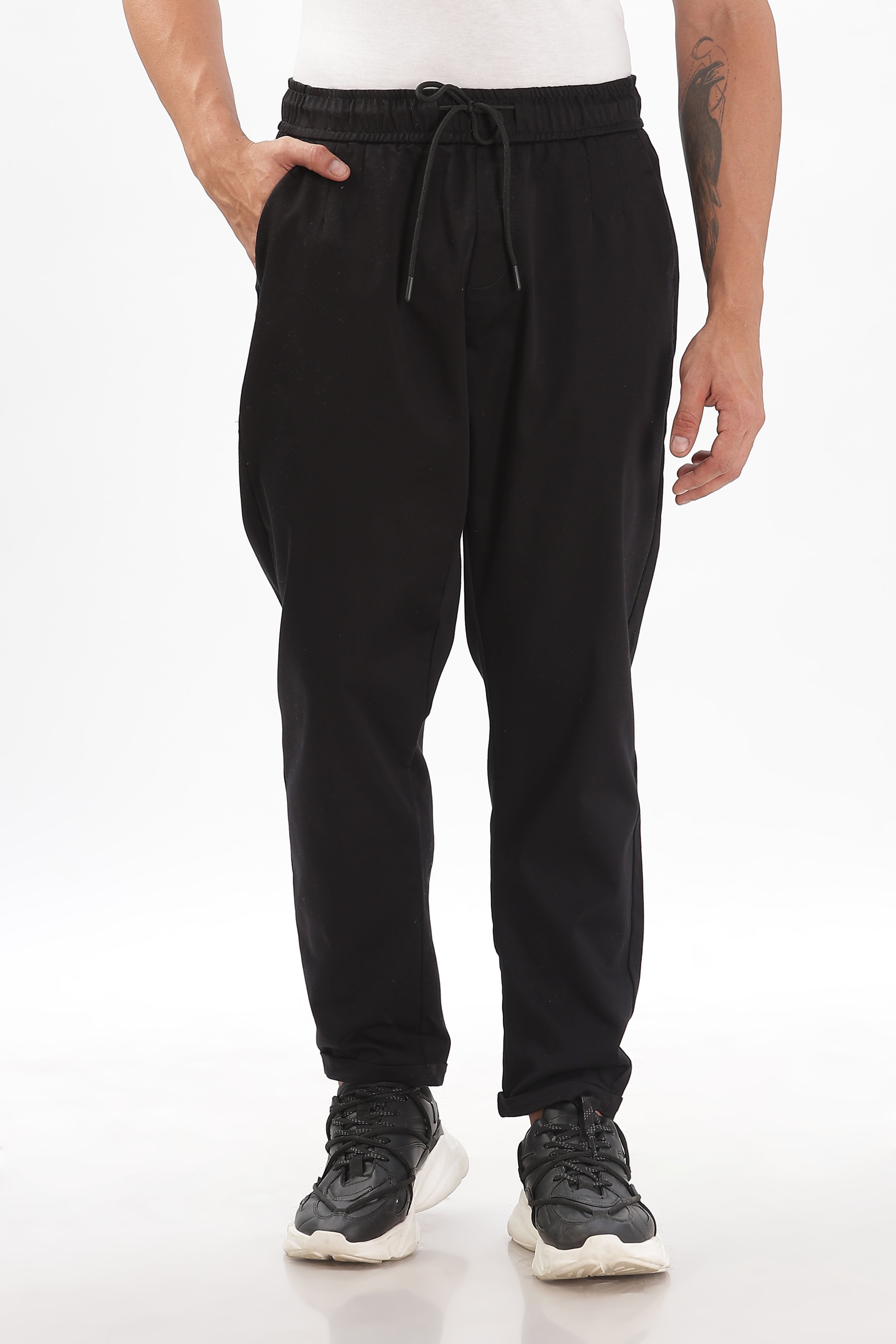 Color Hunt Men's Zet Black Full Length Future Fit Cargo Joggers - Colorhunt