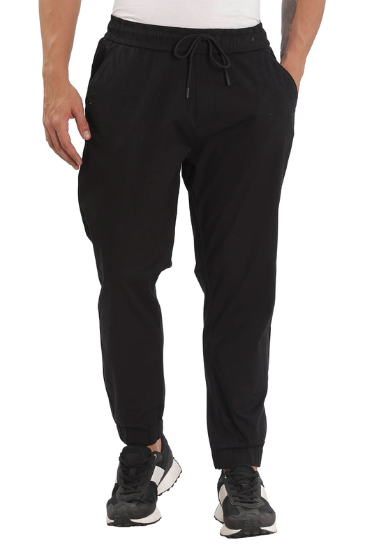 Color Hunt Men's Black Full Length Future Fit Cargo Joggers - Colorhunt