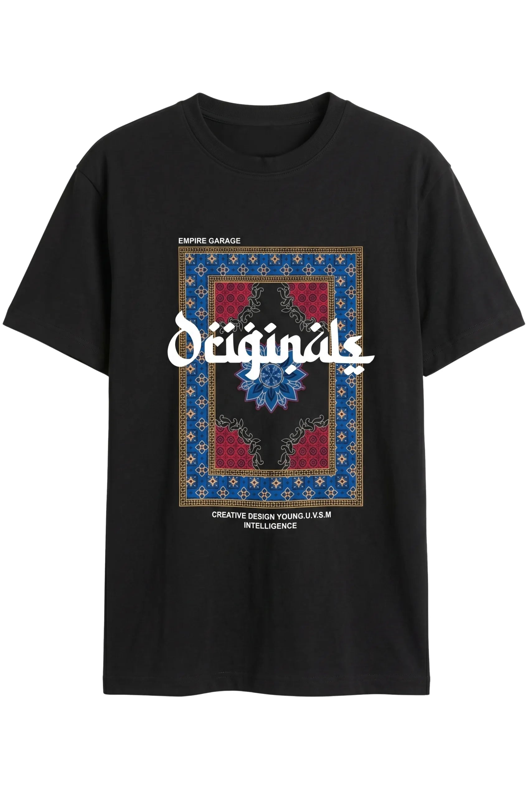 Color Hunt Men's Black Original Graphic Printed T-Shirt