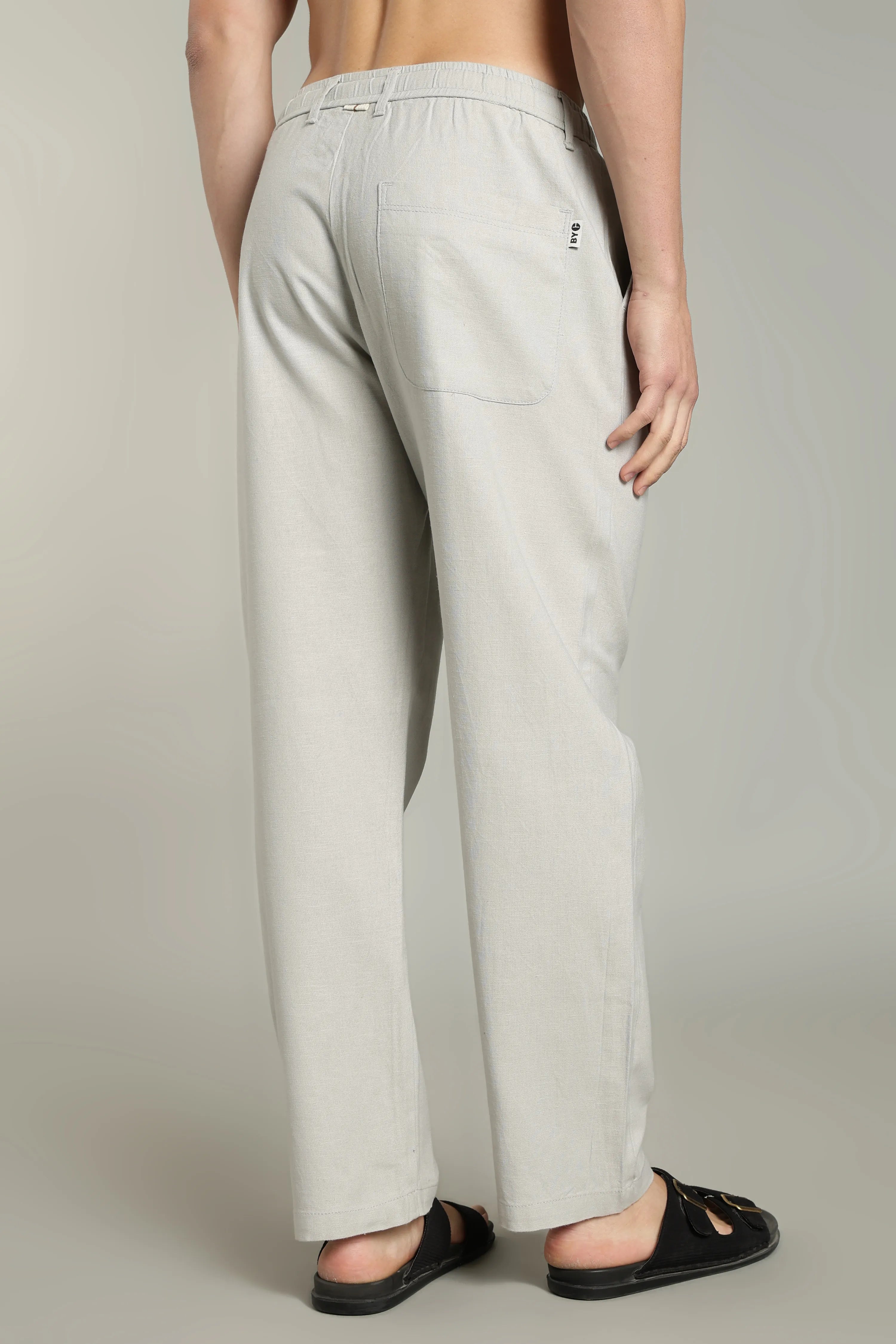 Color Hunt Straight Fit Men Grey Trousers
