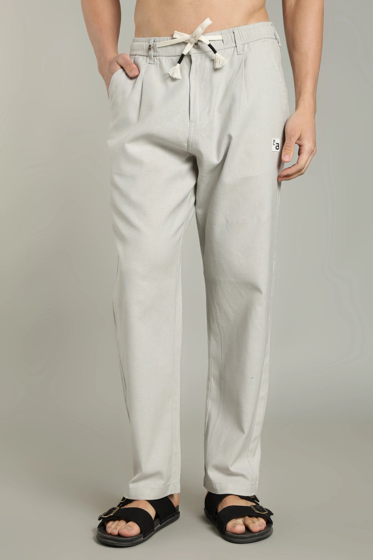 Color Hunt Straight Fit Men Grey Trousers