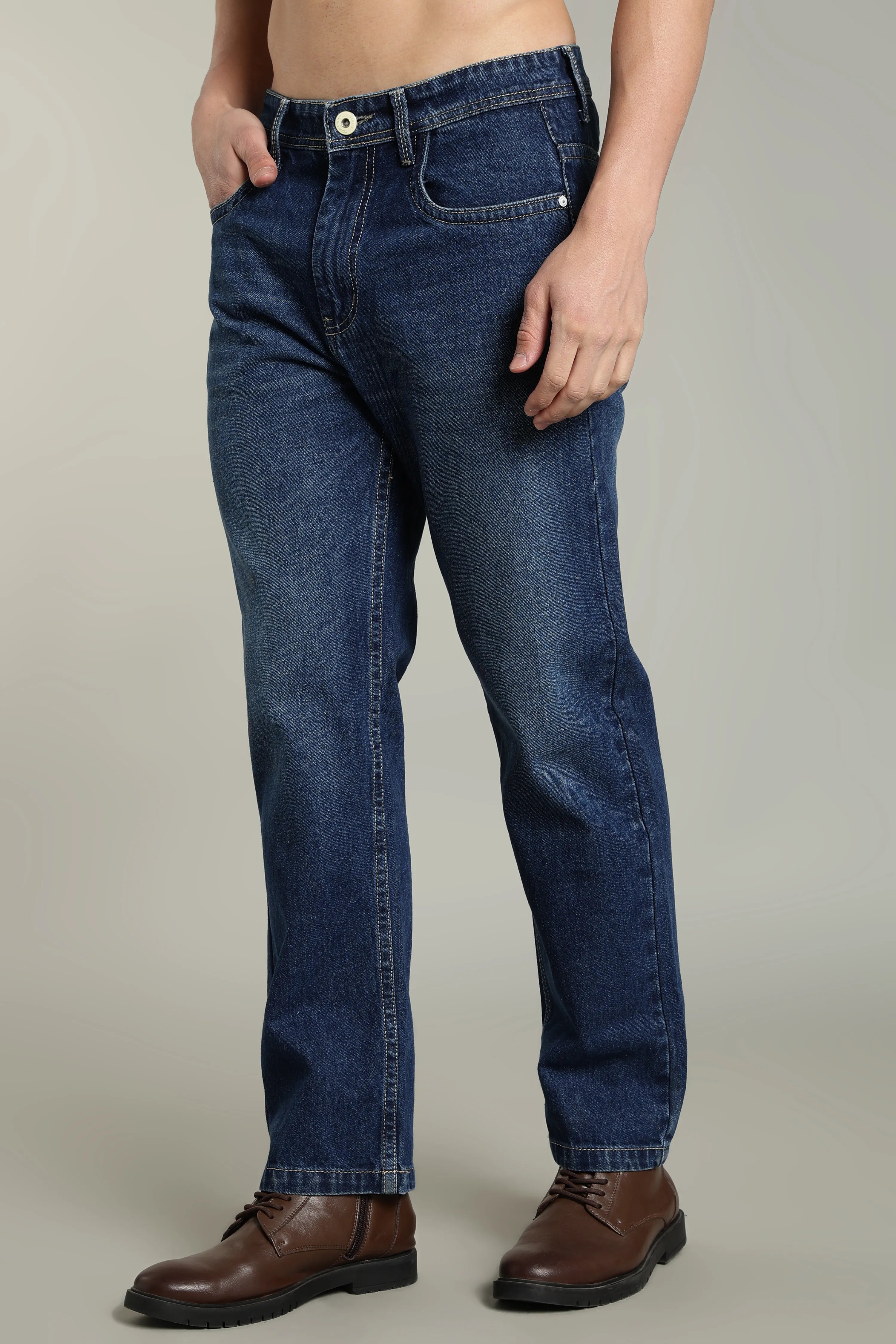 Color Hunt Straight Fit Men Blue Jeans