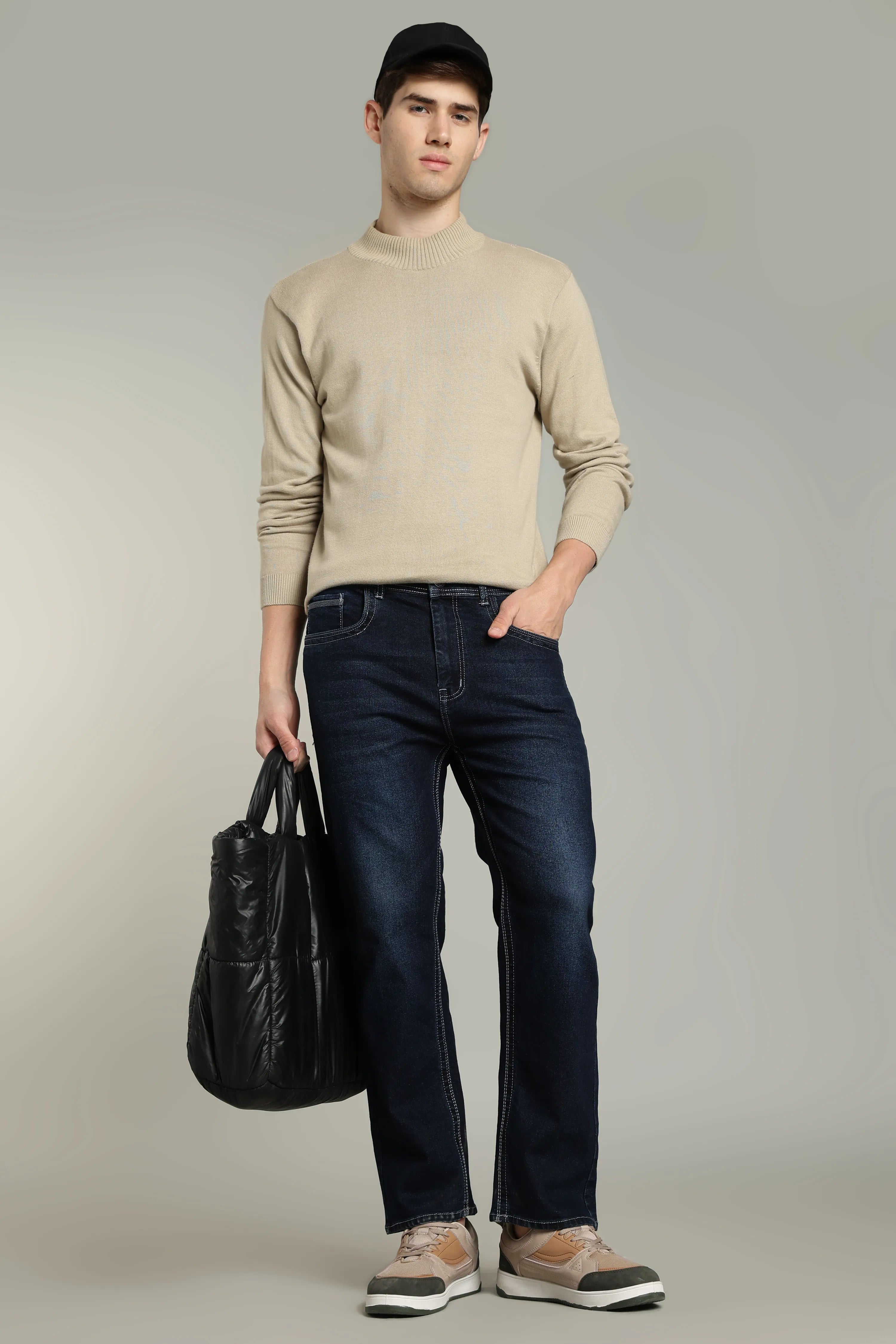 Color Hunt Straight Fit Men Dark Blue Jeans