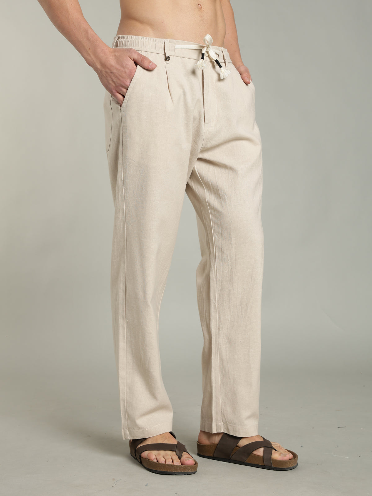 Color Hunt Men's Relaxed Fit Cotton Trousers