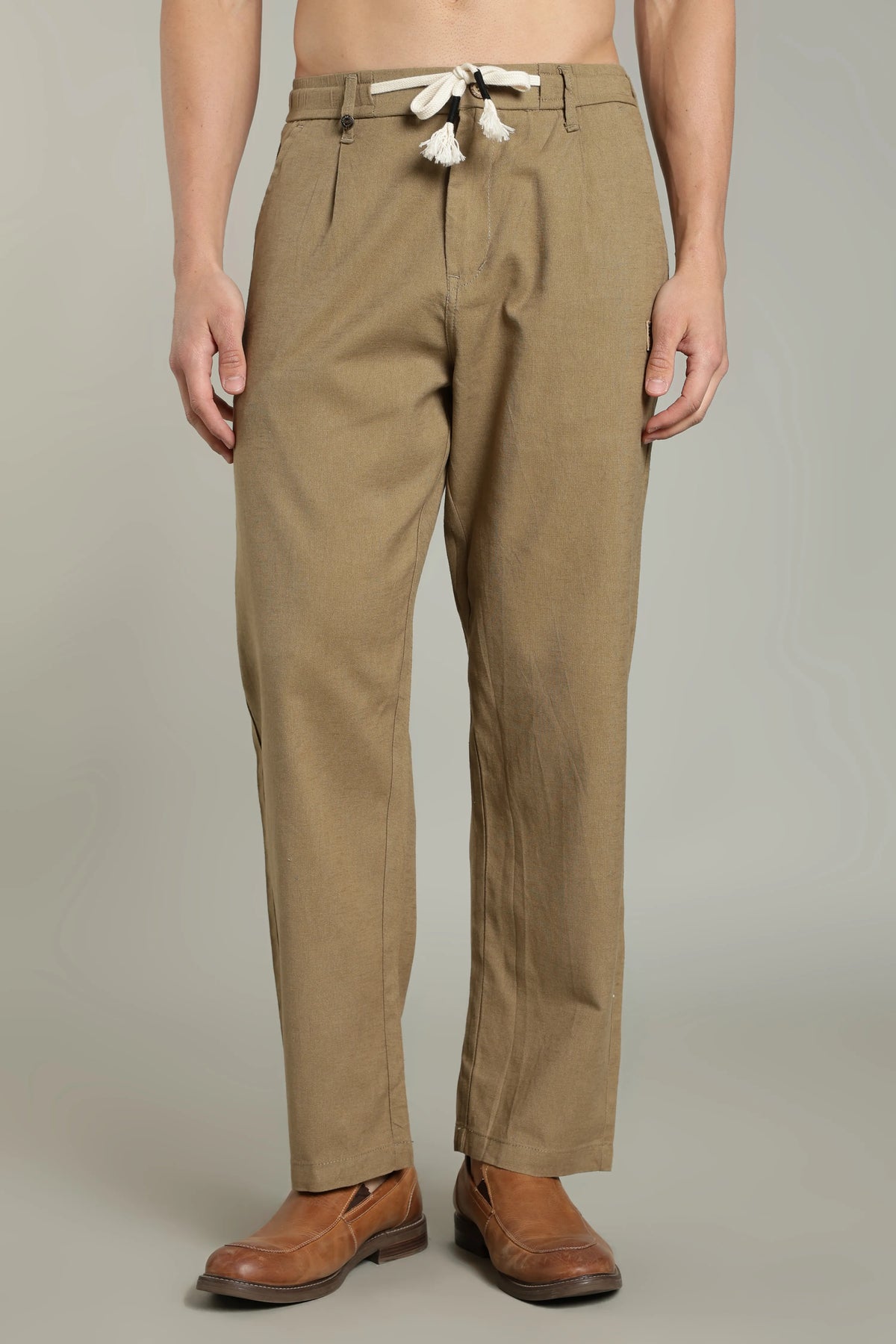 Color Hunt Straight Fit Men Brown Trousers