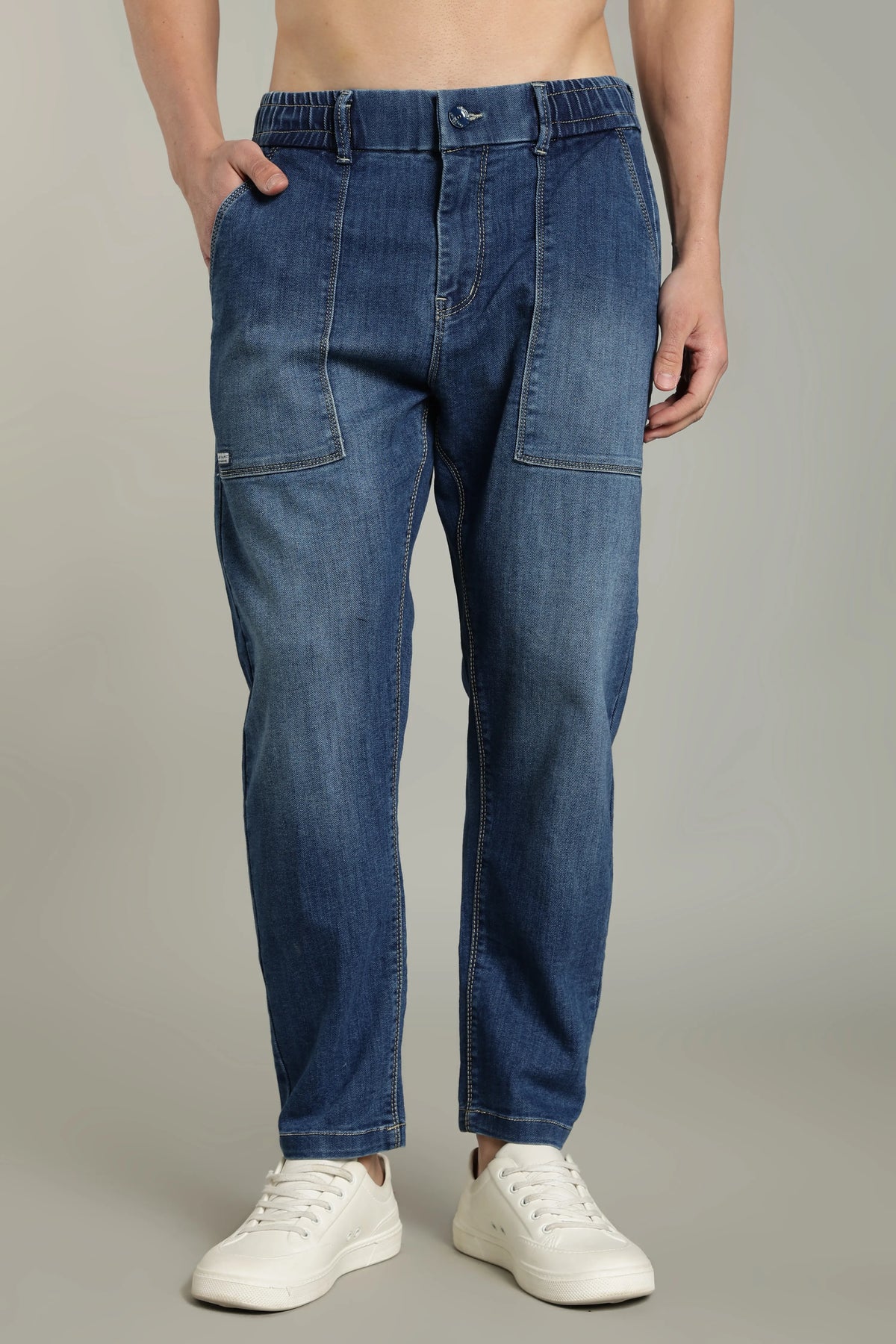 Color Hunt Relaxed Fit Men Blue Jeans