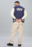 Color Hunt Navy 100% Poly Fleece Solid Retro Inspired Shacket - Regular Fit