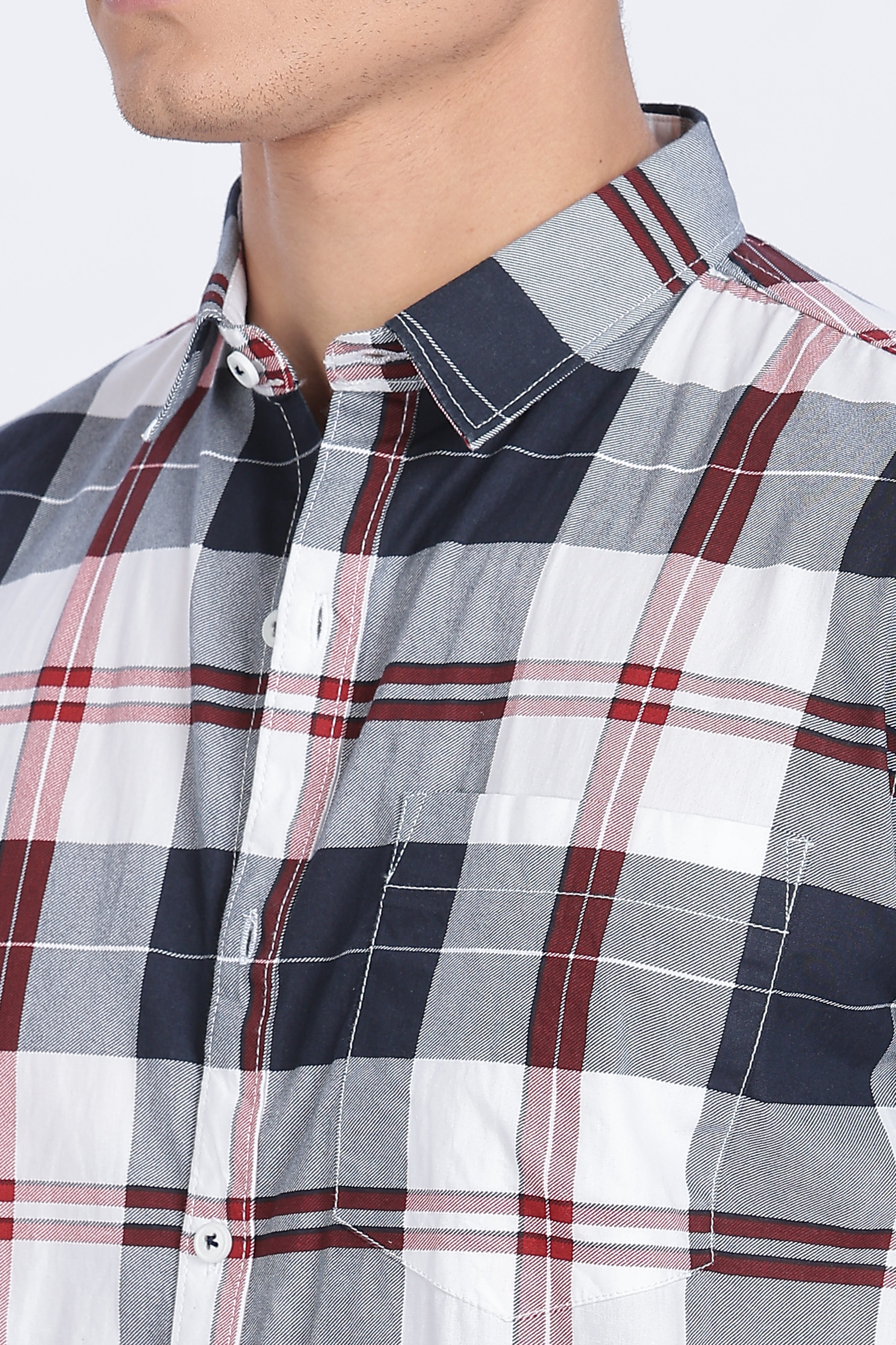 Color Hunt Men's Multi Cotton Half Sleeve Checks Shirt
