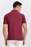 Color Hunt Men's Purple Regular Fit Polo T-Shirt