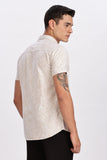 Color Hunt Men's Light Brown Half Sleeve Rayon Shirt