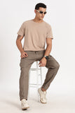 Color Hunt Men's Earth Brown Multi-Pocket Full Length Trouser