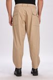 Color Hunt Men's Beige Ankle Length Cotton Jogger Trousers