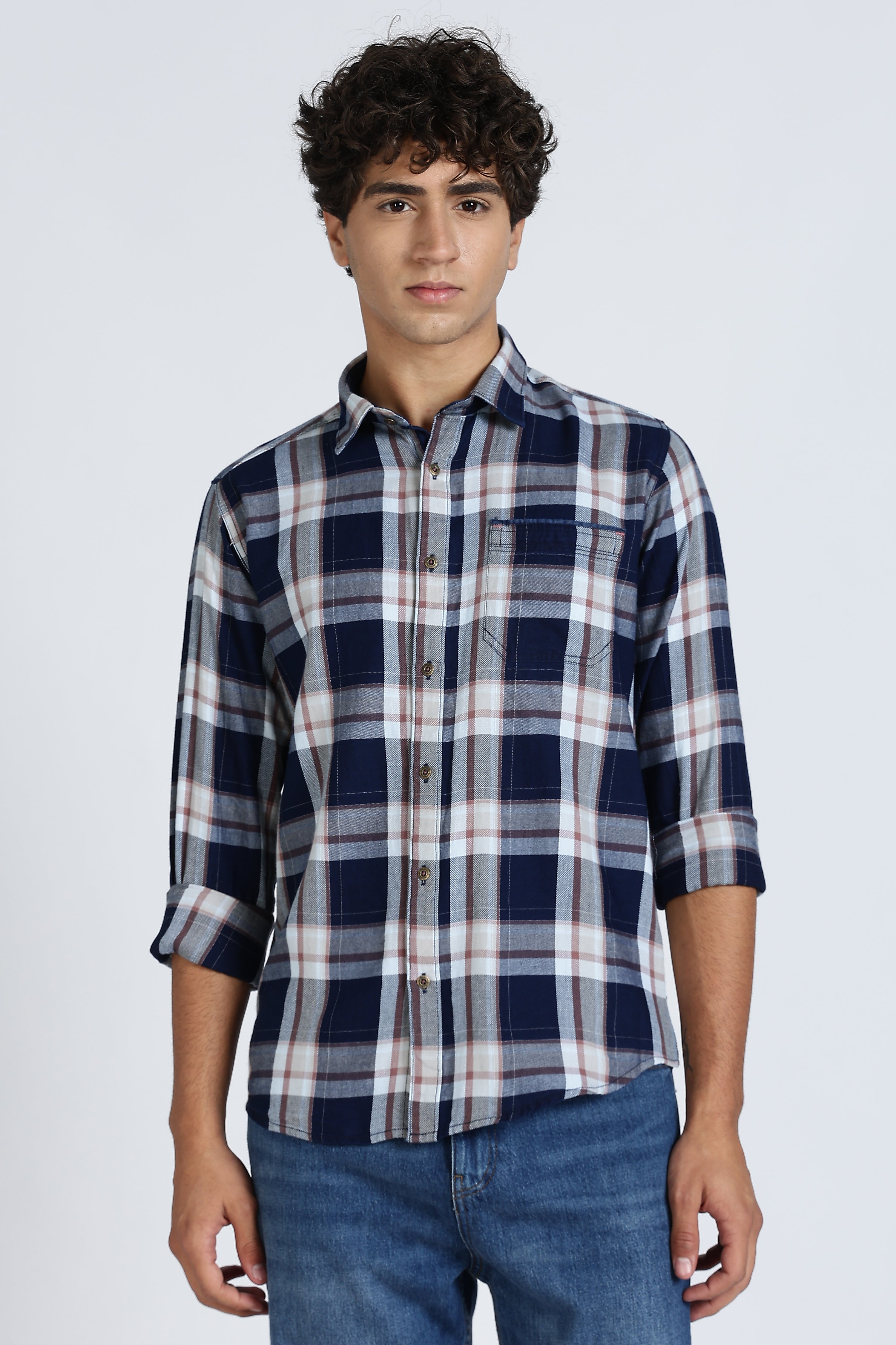 Color Hunt Men's Multi Checkered Full Sleeve Pure Cotton Shirt