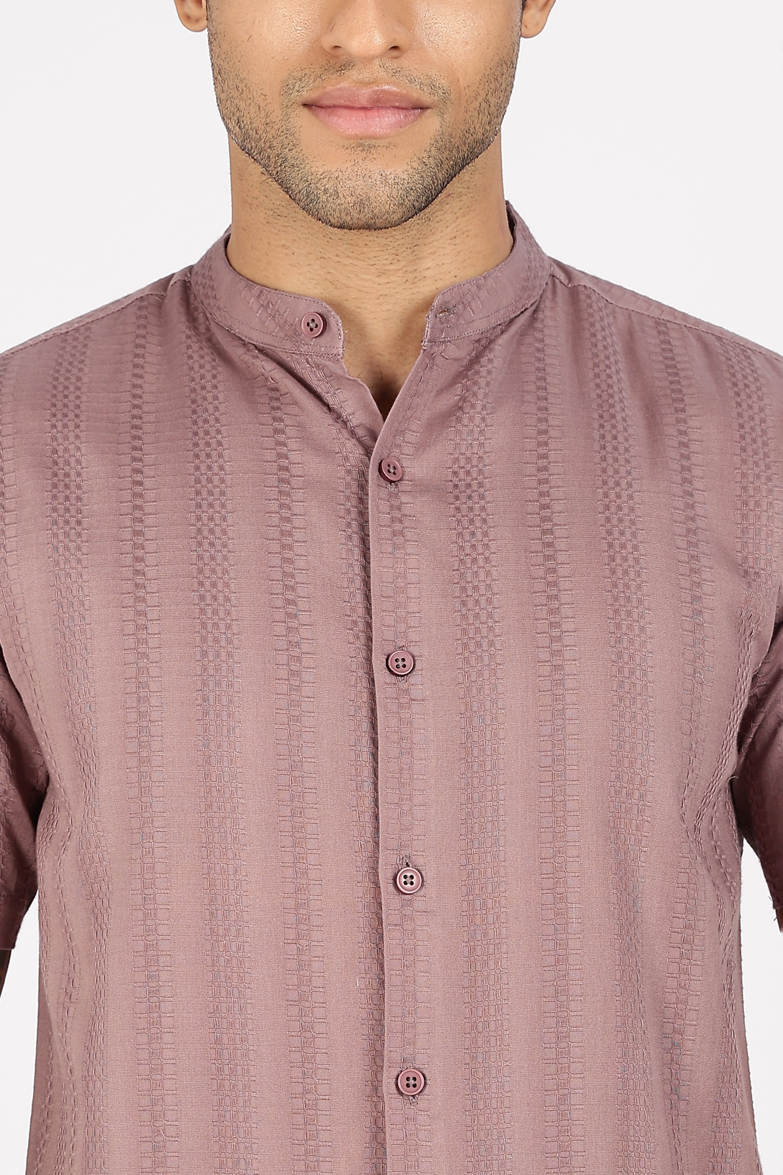 Color Hunt Men's Twilight Purple Half Sleeve Cotton Shirt