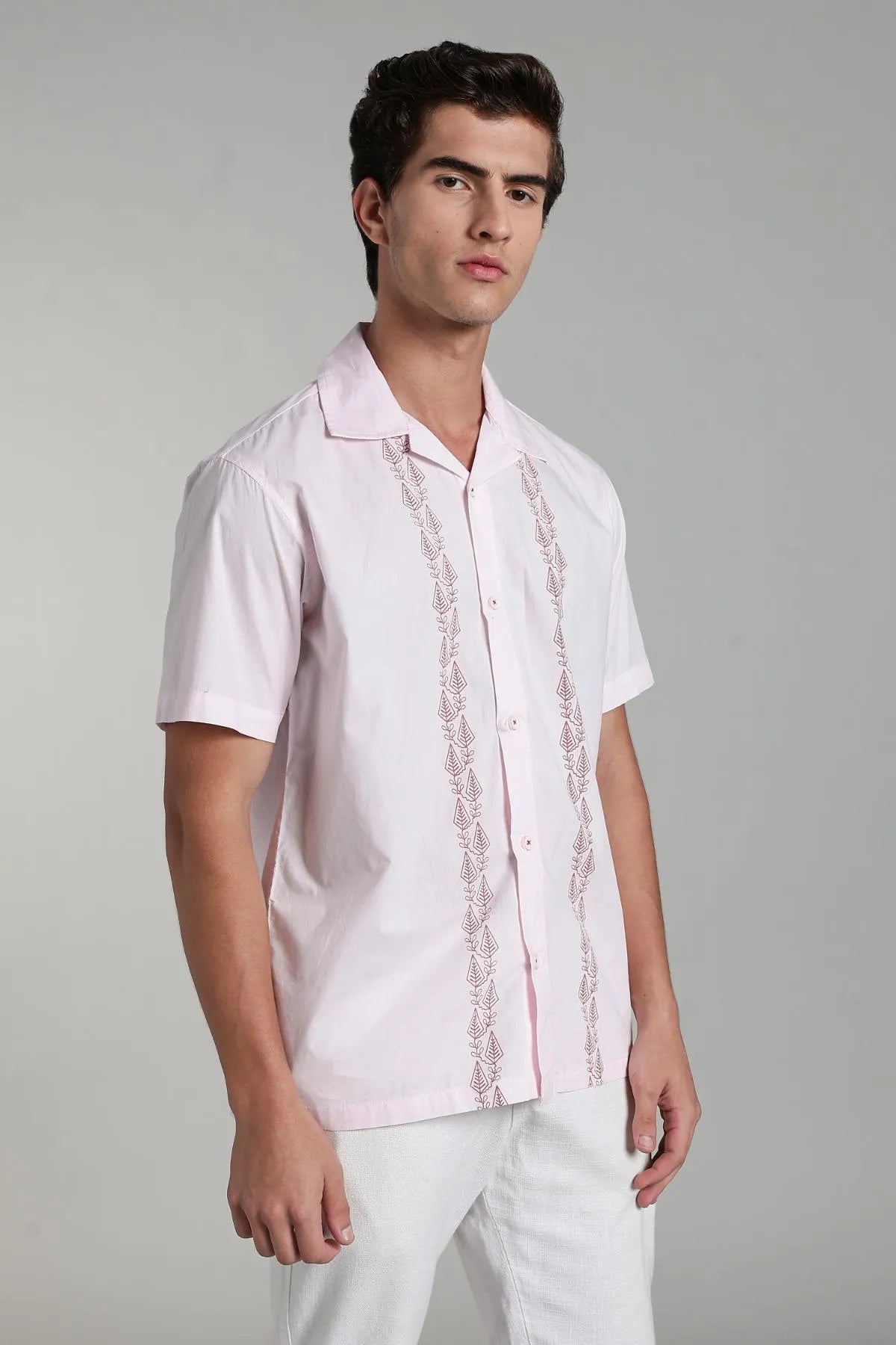 Color Hunt Men Printed Casual Pink Shirt
