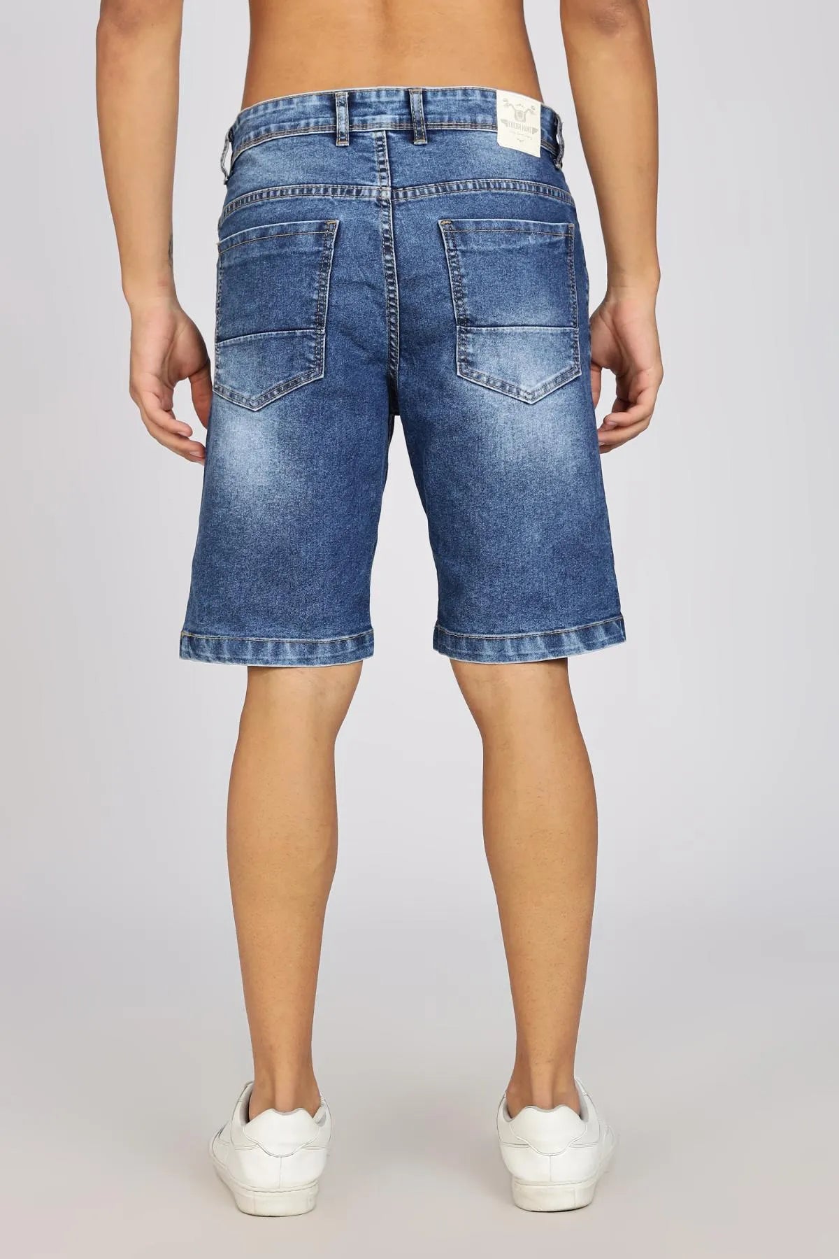 Color Hunt Distressed Men Denim Blue Denim Shorts