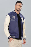 Color Hunt Navy 100% Poly Fleece Solid Retro Inspired Shacket - Regular Fit